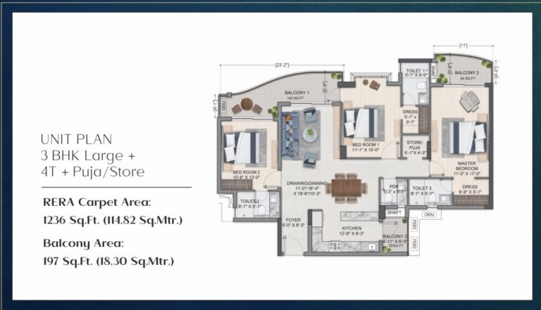 3 BHK LARGE+STORE+4T - Copy